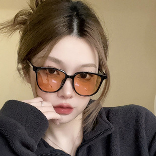 韩系超轻TR90偏光墨镜女高级感ins素颜大框防紫外线遮阳太阳眼镜