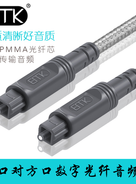 EMK/易迈克数字光纤音频线方口5.1声道SPDIF输出线电视音响配机线
