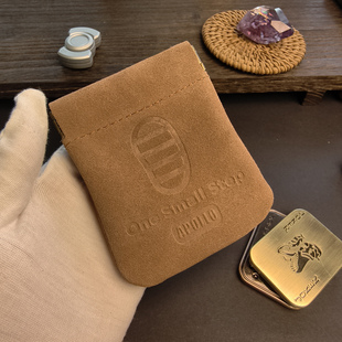 EDC收纳袋 老铁匠麦基收纳袋牛皮收纳袋指尖陀螺推牌玩具便携小包