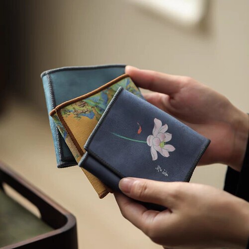 加厚中式小号茶巾布吸水茶席禅意