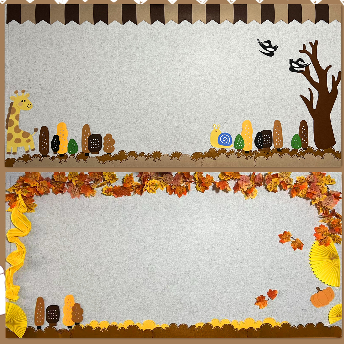 幼儿园小学秋天主题墙成品