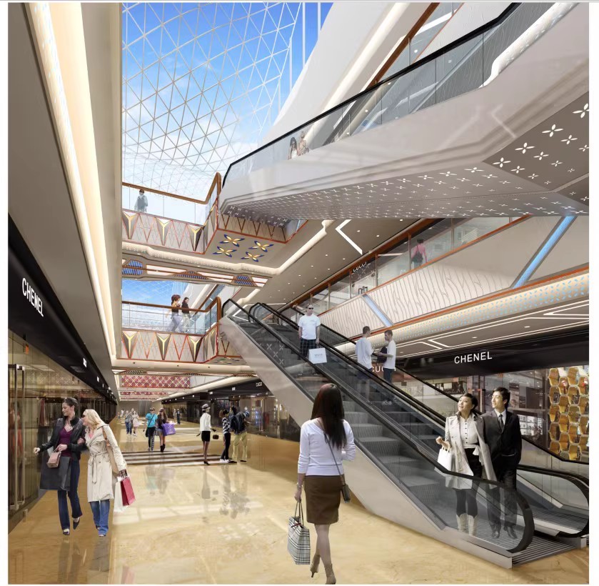 万达商业综合体商场设计 万达广场 购物中心 施工图cad+效果图