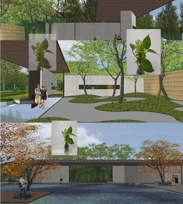 2019福州月印,万川隐屏示范区景观SU模型sketchup草图大师素材