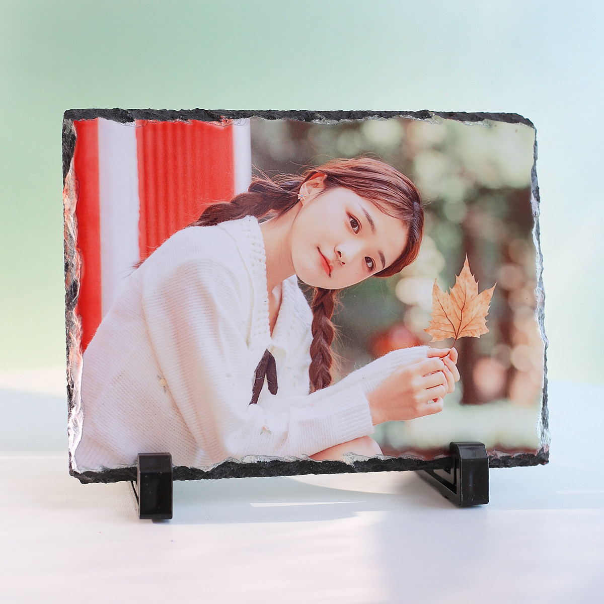 石画定制印照片diy创意礼物定做石头画相片摆台情侣周年毕业纪念