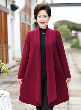 中老年结婚礼服胖妈妈婚宴装加肥加大码红色喜婆婆外套大衣200斤