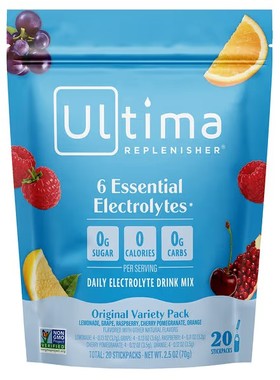 美国Ultima Replenisher 运动补充剂电解质粉多种口味混合包装
