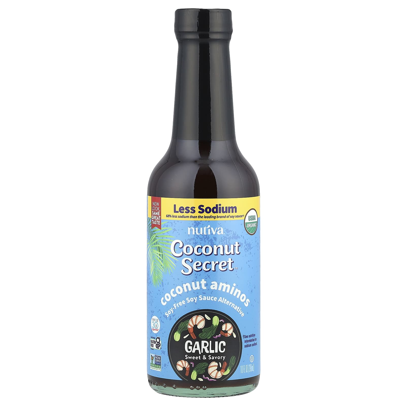 美国Coconut Secret椰奶酱油大蒜味0添加低钠素食调味酱