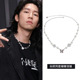 2023款 孙阳同款 蝴蝶珍珠项链男女潮流嘻哈小众轻奢钛钢锁骨链饰品