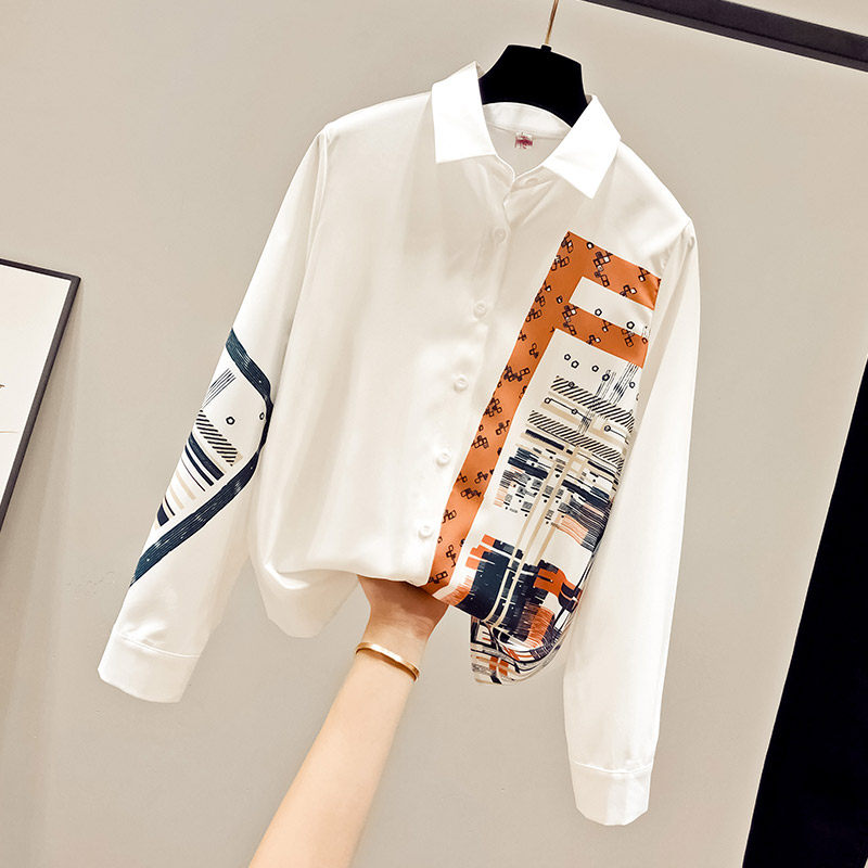 秋装2020年新款雪纺衬衫女装气质白衬衣长袖仙气外穿百搭上衣洋气