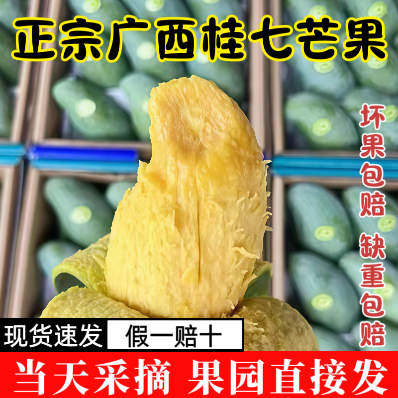 广西桂七芒果正宗百色田东直发新鲜香芒果鲜甜多汁应季水果