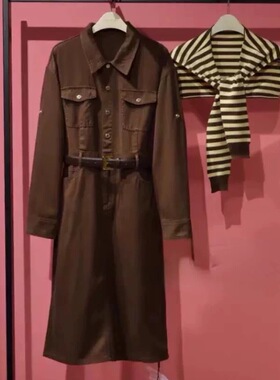 秋冬季长袖可挽两件套长款连衣裙A1FAF1125H9