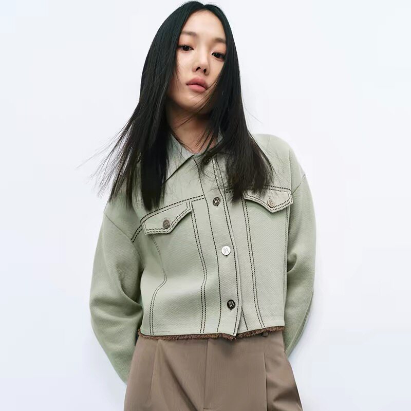 张婧仪同款法式复古小香风针织开衫女新款千金风外套针织A242