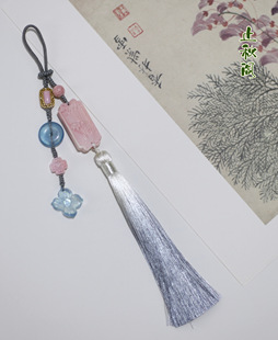 止秋阁原创古风国风汉服旗袍流苏压襟扣女皇贝珍珠海蓝宝温婉百搭