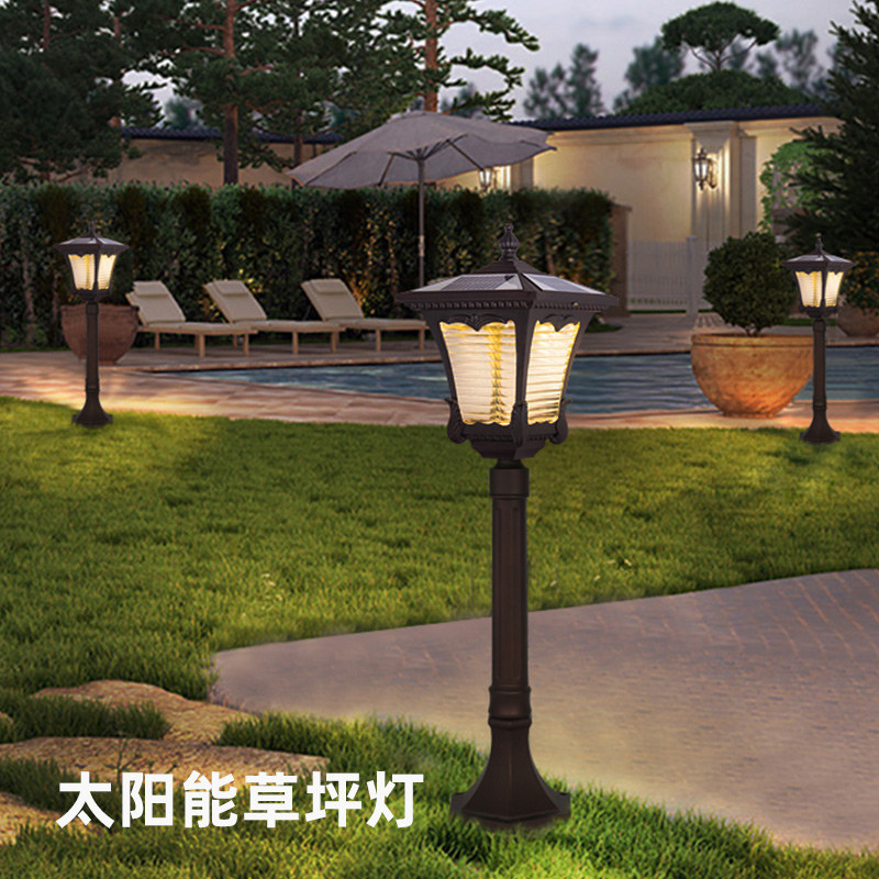暖朵太阳能灯户外庭院灯家用室外景观花园别墅led防水草地草坪灯