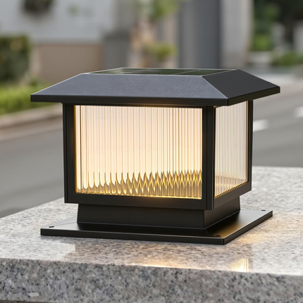 太阳能柱头灯户外LED家用超亮防水别墅大门两侧柱子庭院围墙头灯