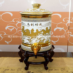 包邮 储水罐 陶瓷净水器 净水缸 陶瓷水壶带过滤器饮水机 储水桶