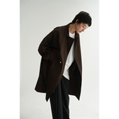 秋季 seeseao 慵懒感双开叉中长款 进口长绒棉男女同款 深棕色风衣