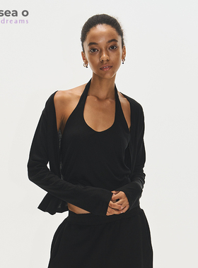 see sea o 睡眠系列 | 三色挂脖长袖开衫两件套休闲运动套装女款