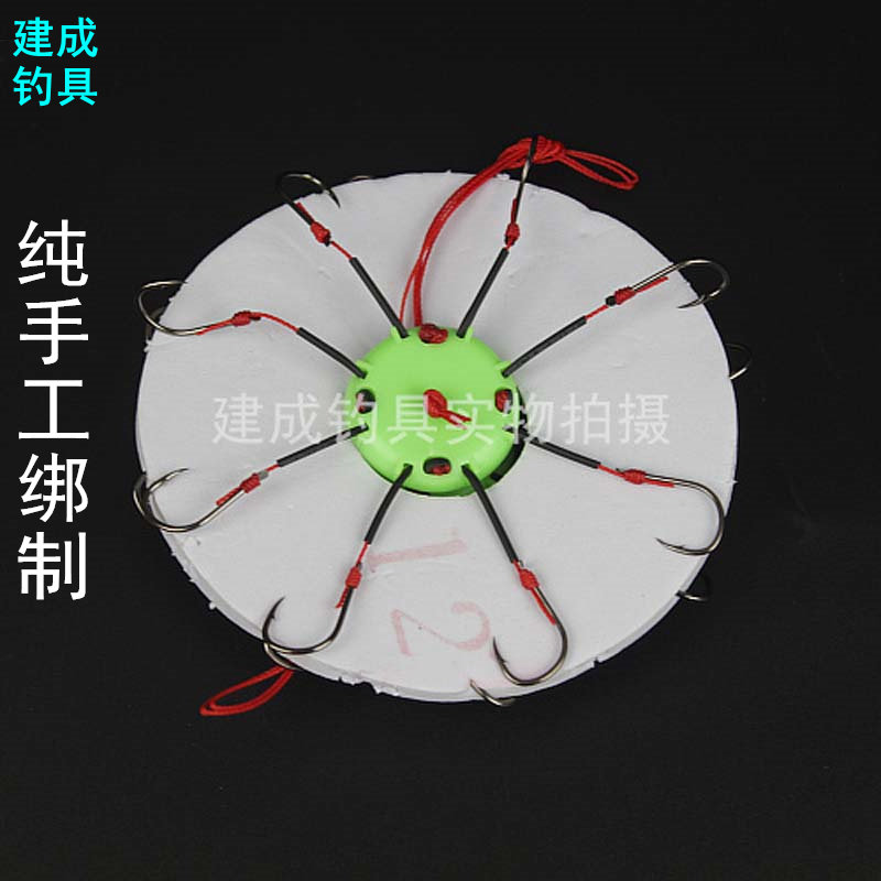 红线 翻板钩鱼钩爆炸钩盘钩翻版钩糠饼钩八爪钩夹饼钩钓包邮,户外/登山/野营/旅行用品,鱼钩,淘宝优惠券,粉丝福利购,淘宝优惠卷