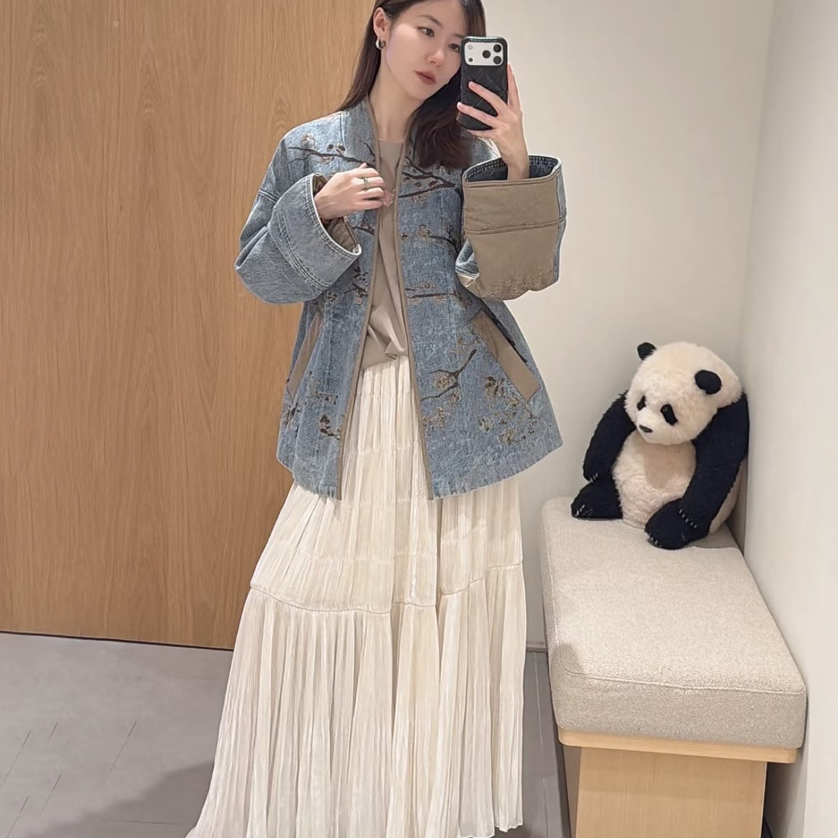 商场同款2026年春新款国风新中式复古提花重工刺绣牛仔外套女棉服,女装/女士精品,汉服上装,淘宝优惠券,粉丝福利购,淘宝优惠卷