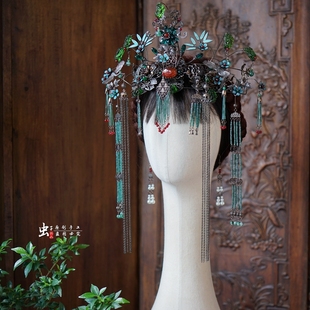 虫子家 清汉女仿古董凤冠 古装头饰怪诞美学傩戏 配饰大祭司3207