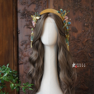 虫子家 新中式发箍 短发新娘古风头饰旗袍汉服配饰设计师款3858