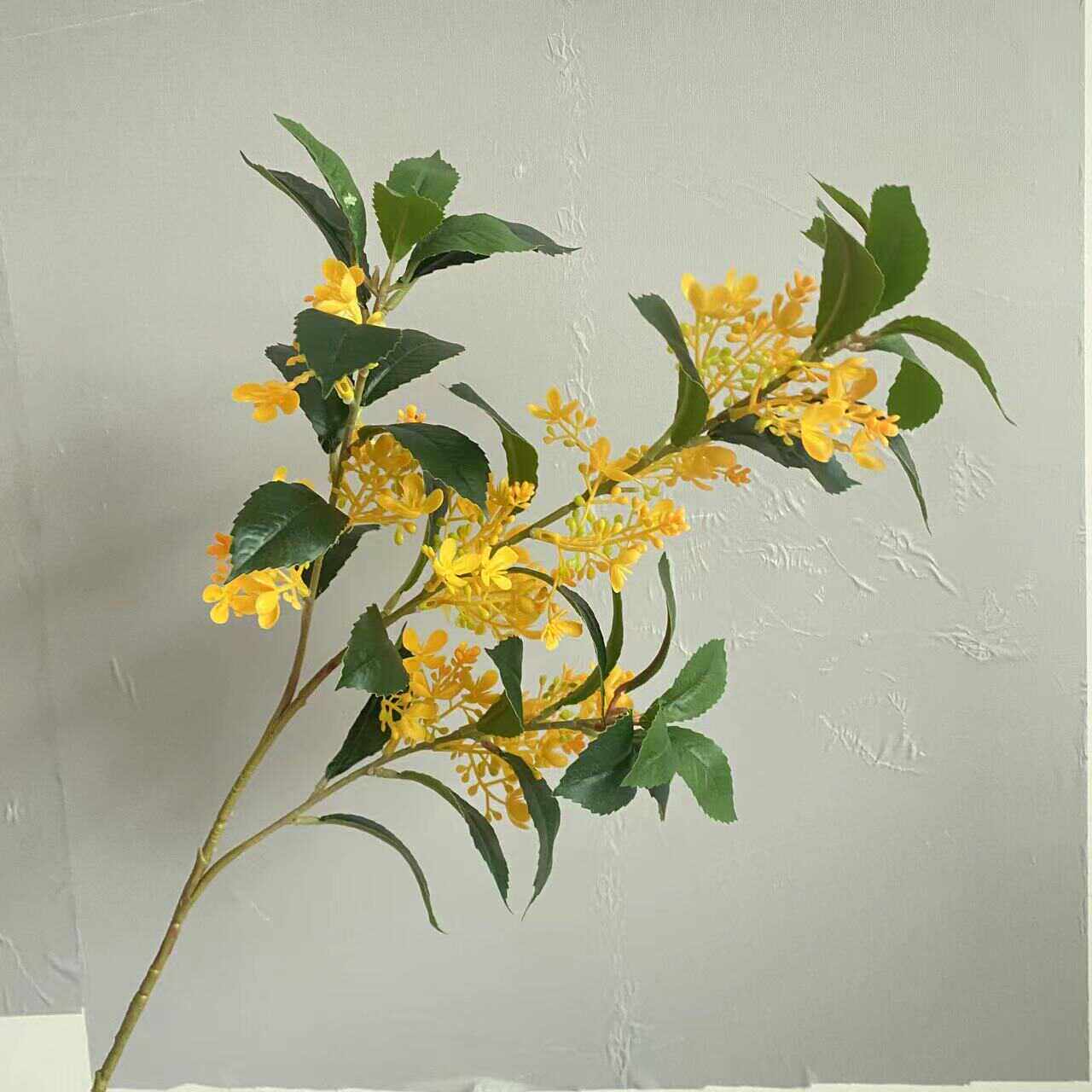 仿真花桂花枝摄影道具仿真植物假花黄金桂千里香家居装饰软装插花