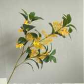 仿真花桂花枝摄影道具仿真植物假花黄金桂千里香家居装 饰软装 插花