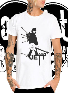 Joan Jett琼杰特摇滚乐队T恤男圆领短袖春夏重金属