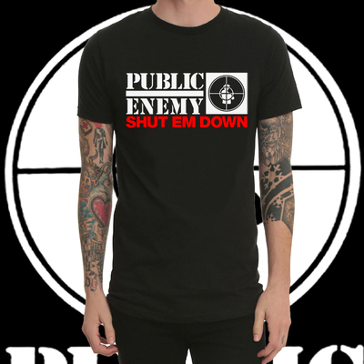 Public Enemy人民公敌说唱hiphop T恤男圆领短袖春夏 old school