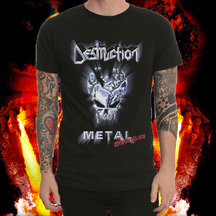 Destruction重金属摇滚乐队T恤男圆领短袖毁灭Thrash/Death Metal