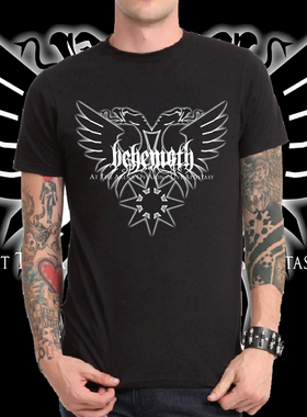 Behemoth巨兽重黑暗死亡金属摇滚乐队T恤男圆领短袖春夏