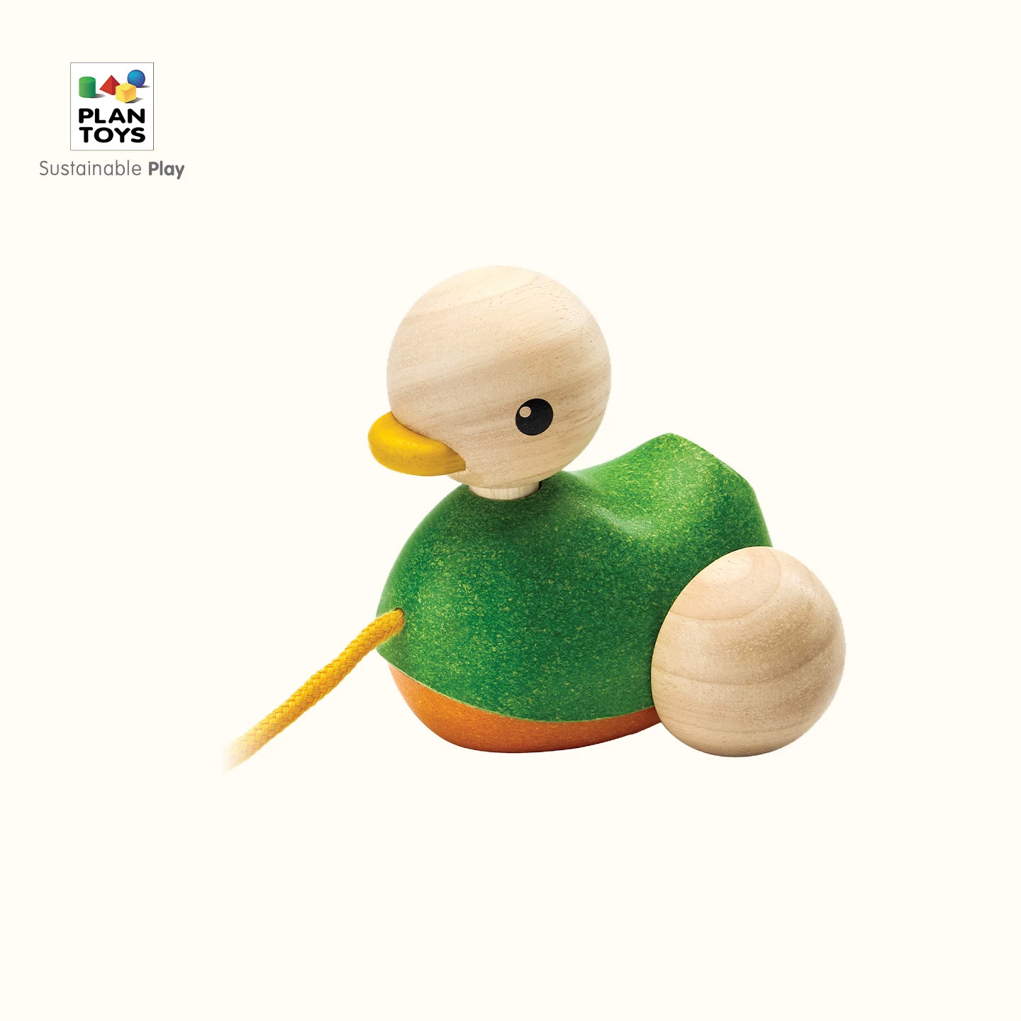 Plantoys推拉鸭鸭小鸭子拉车宝宝学爬行玩具0-1岁18m儿童礼物5907