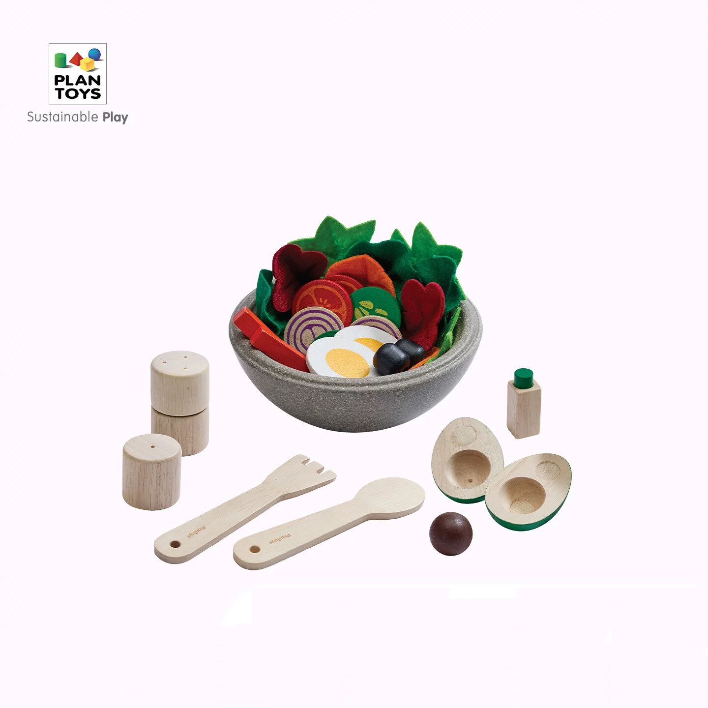 plantoys果蔬沙拉套装益智过家家仿真厨房玩具男女孩礼物木玩2612
