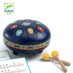 儿童空灵鼓初学者多音鼓圆鼓入门音乐旋律玩具 djeco曼波多音圆鼓