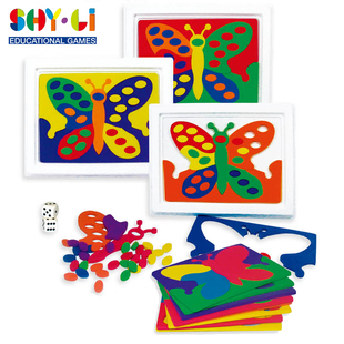进口磁性拼板EVA拼图男孩女孩益智玩具以色列SHY.LI磁力蝴蝶拼图