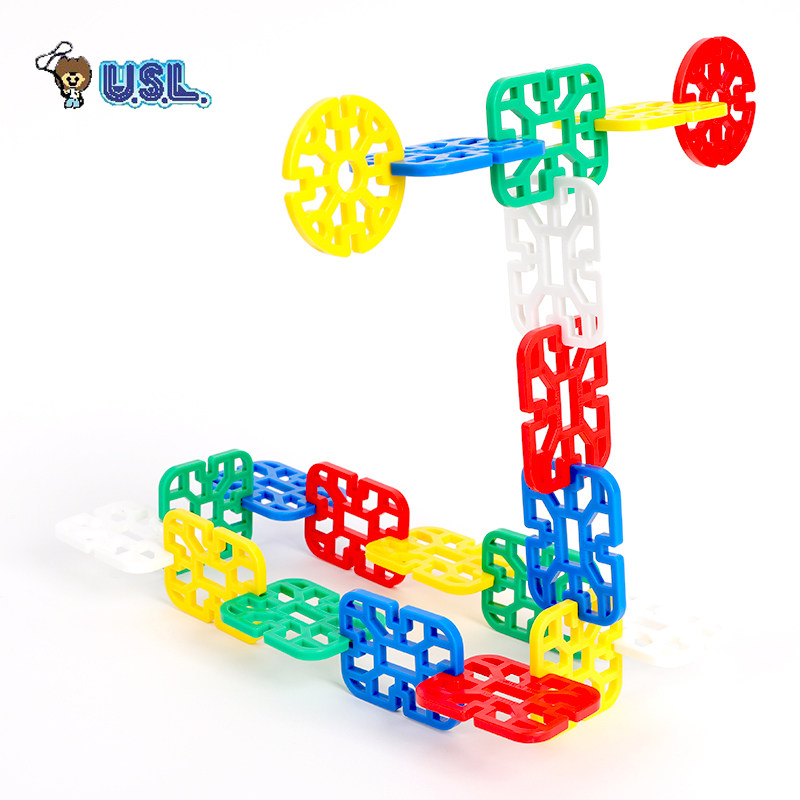 USL唐汉积木145块儿童拼插普通塑料积木