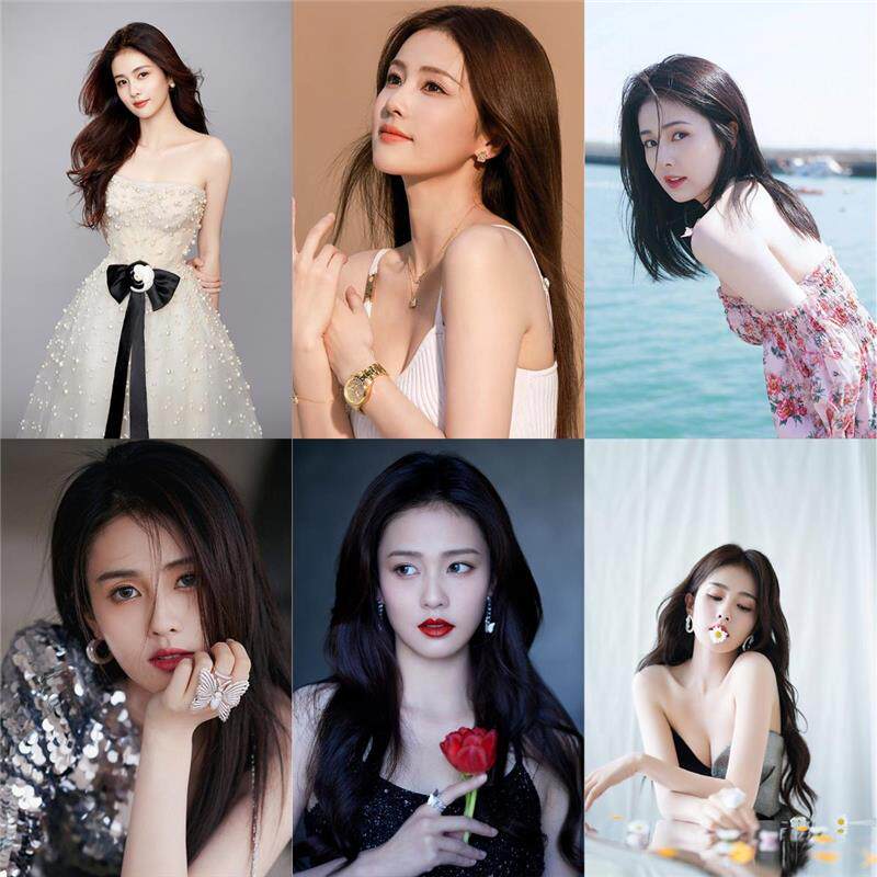 白鹿海报墙贴画女明星美女写真超现代装饰画