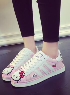 贝壳头哆啦A梦kitty蓝胖子女鞋