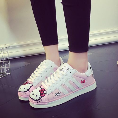 贝壳头哆啦A梦kitty蓝胖子女鞋