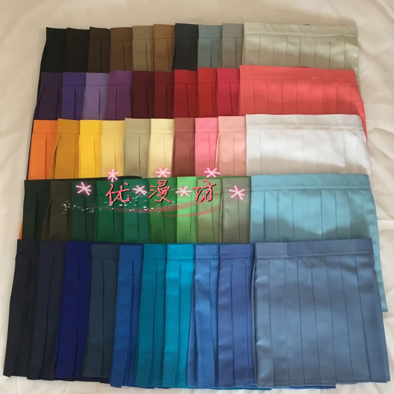 学院风JK制服 万用50色学生百褶裙 纯色半身短裙cosplay服装,模玩/动漫/周边/娃圈三坑/桌游,Cosplay女装/cos女装,淘宝优惠券,粉丝福利购,淘宝优惠卷