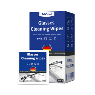 全英文Lens 眼镜湿巾镜片手机屏幕擦拭清洁湿纸巾 Wiping Wipes