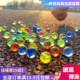 80后怀旧玩具弹珠彩色透明玻璃球14毫米跳棋童年游戏装 饰配件混发