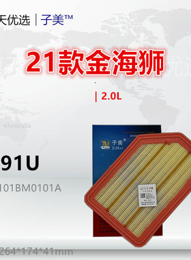 C291U适配鑫源22款金海狮 金海狮M X30 1.5L 1.6L 2.0L空气滤芯格