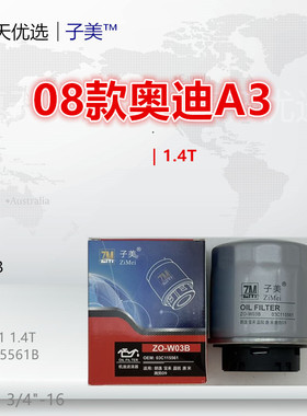 W03B适配奥迪 10款A1 13款A3 1.4T 机油滤芯清器格