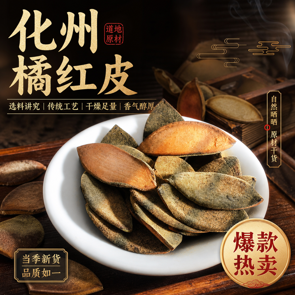 化橘红皮正宗橘红茶橘红果切片桔红20年陈化州橘红正品官方旗舰店