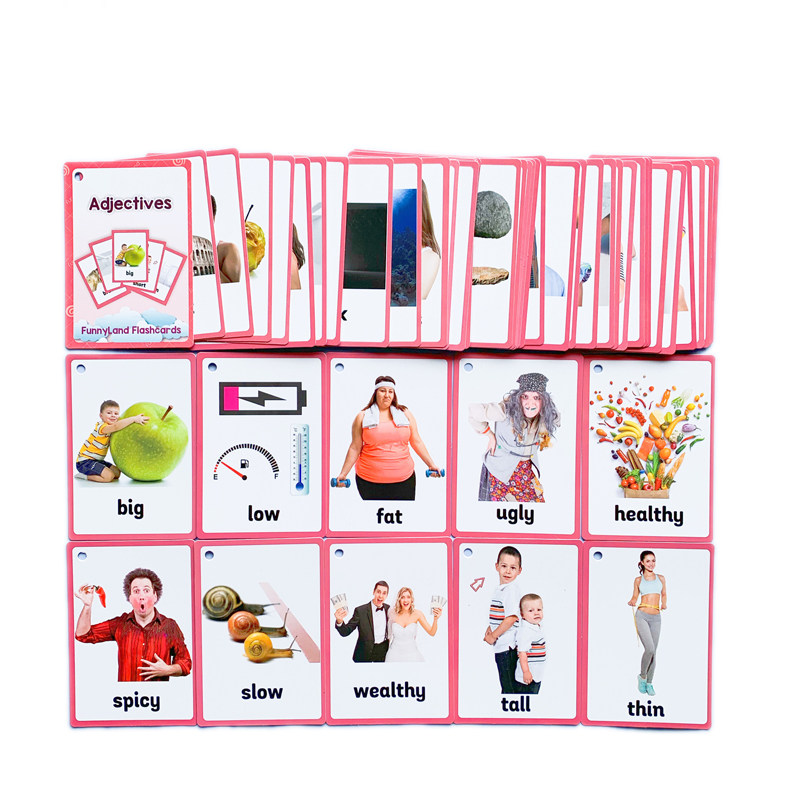 小达人点读adjectives英语形容词分类闪卡片学英语一套46张