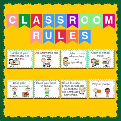 英语教室守则规则幼儿园环创装修