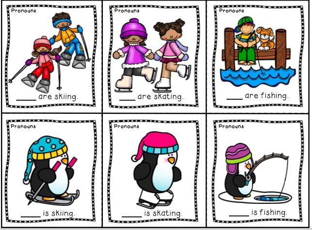 英语pronouns代词he she they it填空卡教具16张a4塑封