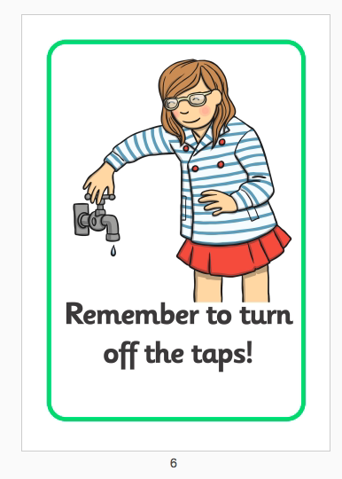 eco环保节能英语海报幼儿园学校装饰装修树立环保意识一套8张塑封